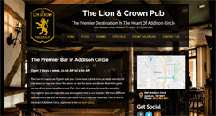 Desktop Screenshot of lionandcrownpub.com