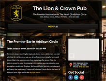 Tablet Screenshot of lionandcrownpub.com